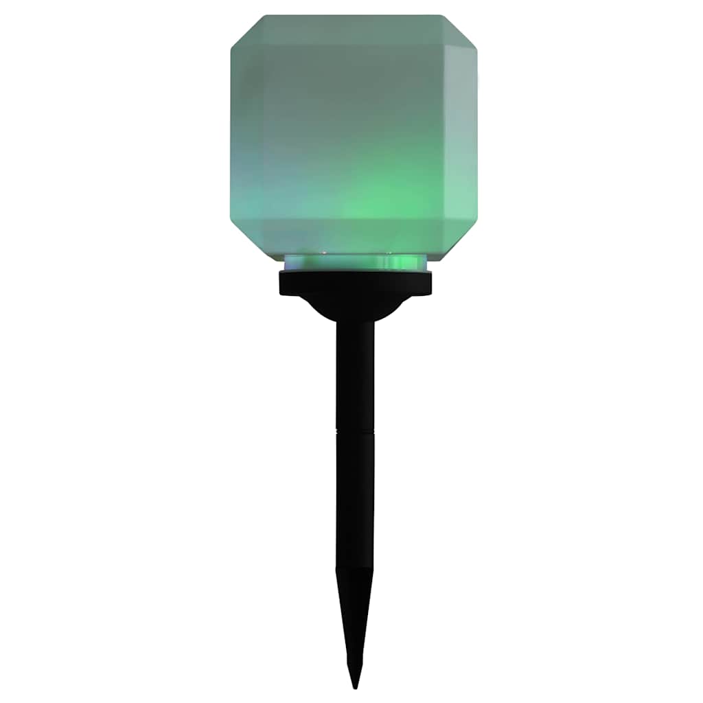 Lampade Solari da Esterni a LED 6 pz Cubiche 20 cm RGB