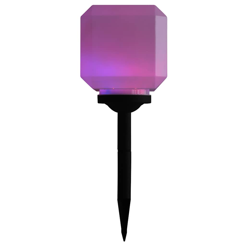 Lampade Solari da Esterni a LED 6 pz Cubiche 20 cm RGB