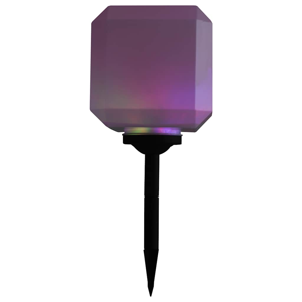 Lampade Solari da Esterni a LED 6 pz Cubiche 20 cm RGB