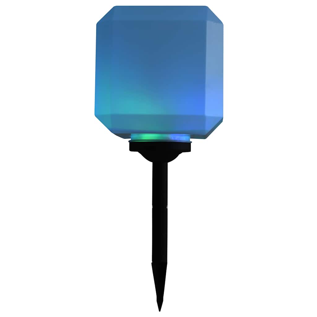 Lampade Solari da Esterni a LED 6 pz Cubiche 20 cm RGB