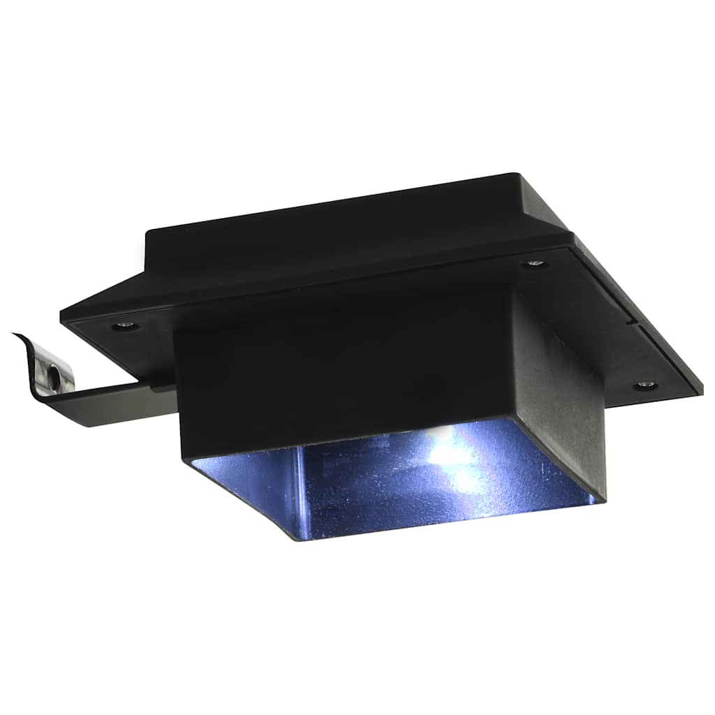 Lampade Solari da Esterno 12 pz LED Quadrate 12 cm Nere