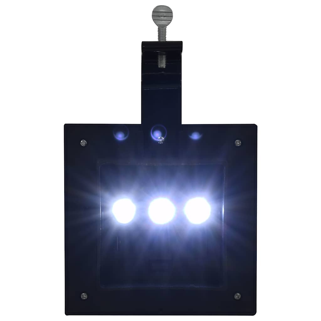 Lampade Solari da Esterno 12 pz LED Quadrate 12 cm Nere