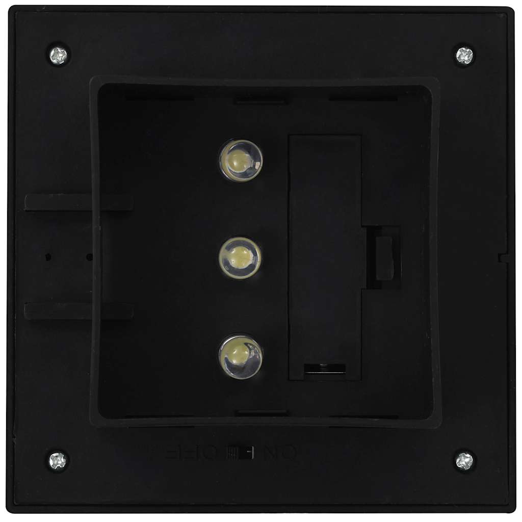 Lampade Solari da Esterno 12 pz LED Quadrate 12 cm Nere