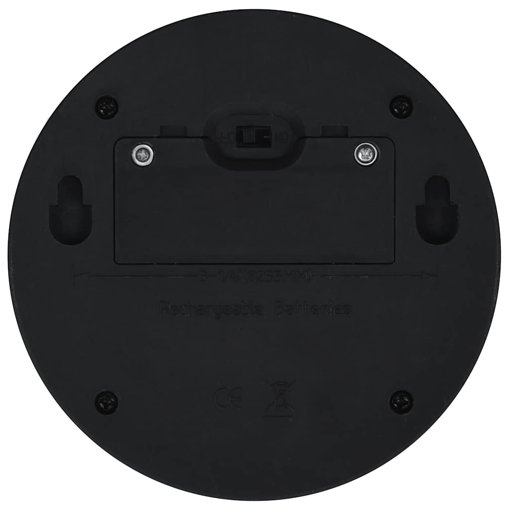 Lampade Solari da Parete da Esterno a LED 24 pz Rotonde Nere