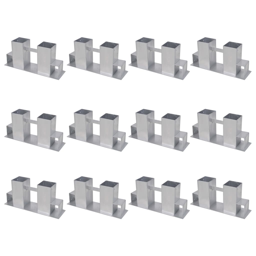 Aiuti per impilare legna 12 pz 34 x 10 x 15 cm Acciaio