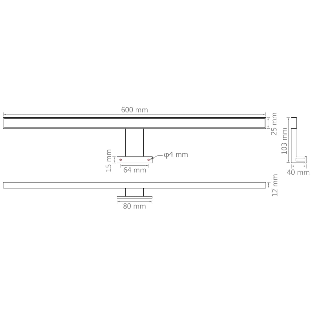 Lampade per Specchio 2 pz 8 W Bianco Freddo