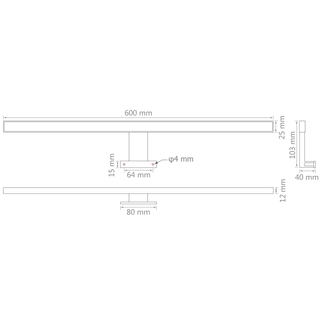 Lampade per Specchio 4 pz 8 W Bianco Freddo