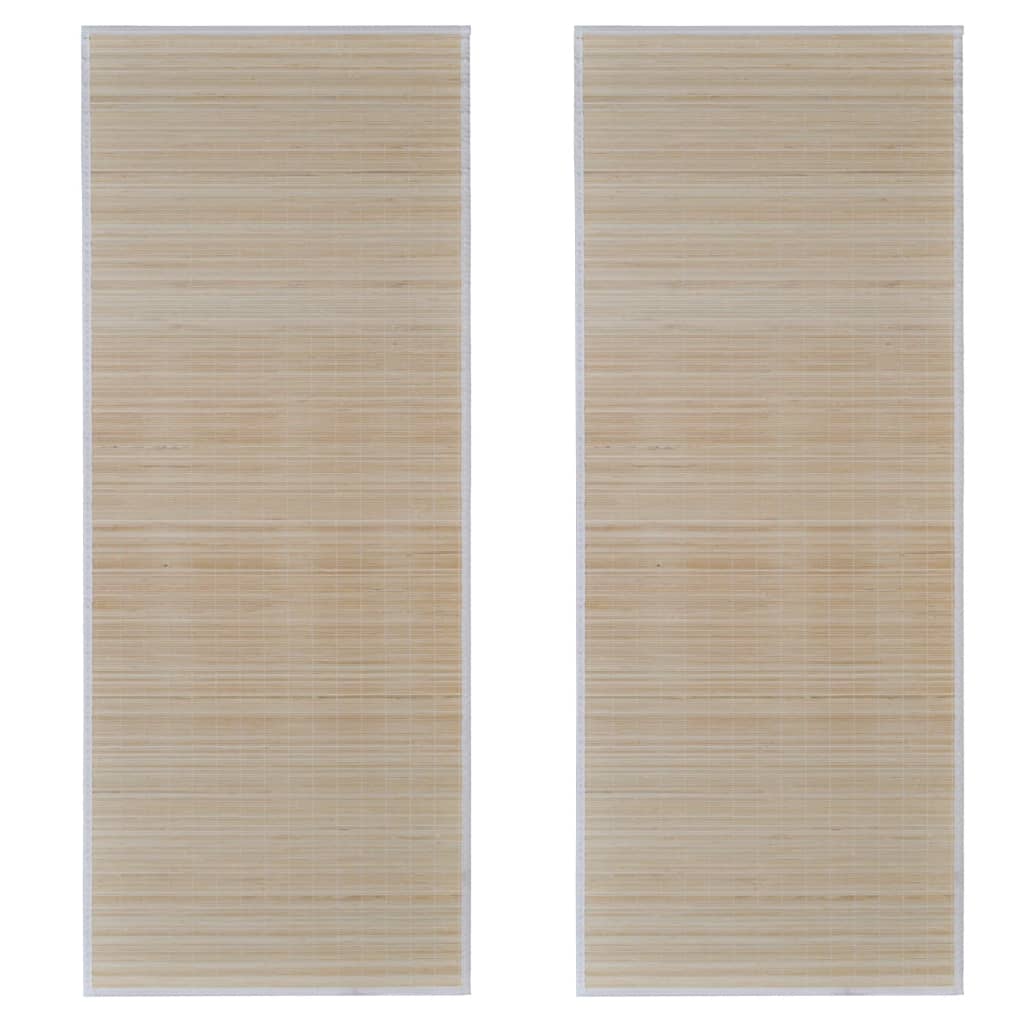 Tappeti Rettangolari in Bambù Naturale 2 pz 120x180 cm