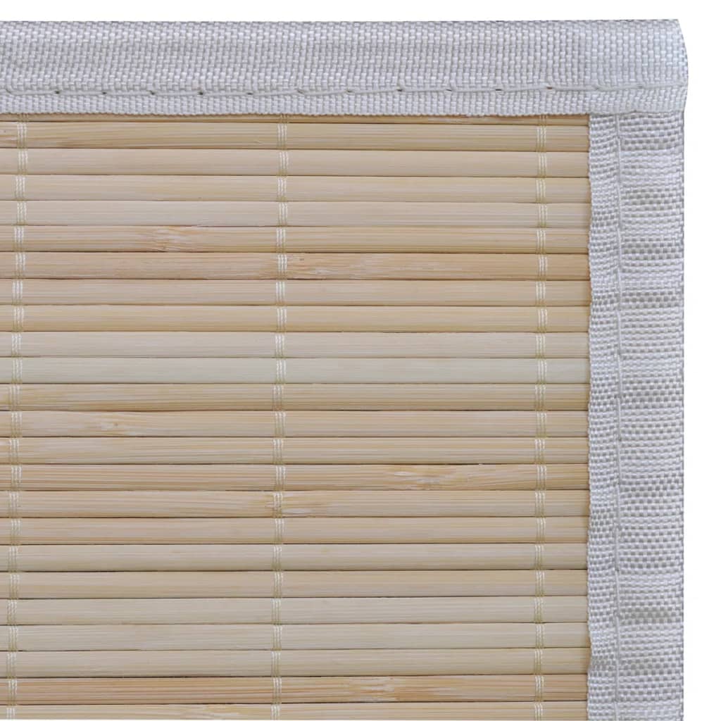 Tappeti Rettangolari in Bambù Naturale 4 pz 120x180 cm
