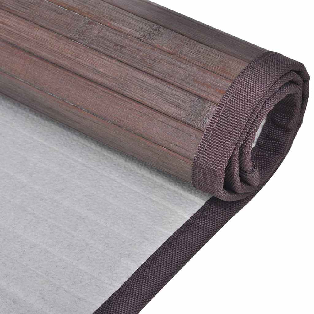 Tappetini da Bagno in Bambù 2 pz 60x90 cm Marrone Scuro