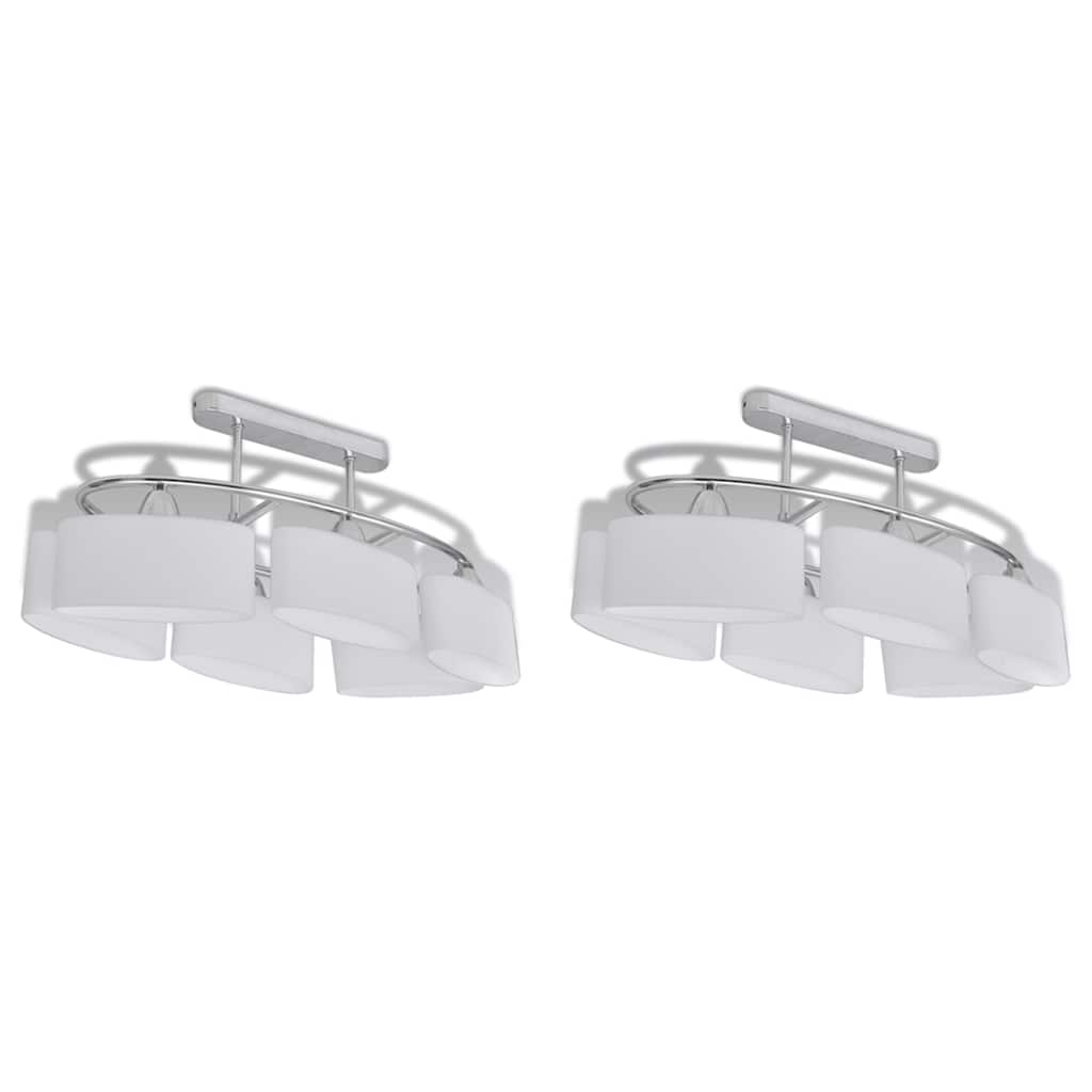 Lampade da Soffitto Ellissoidali 2 pz Paralume in Vetro E14