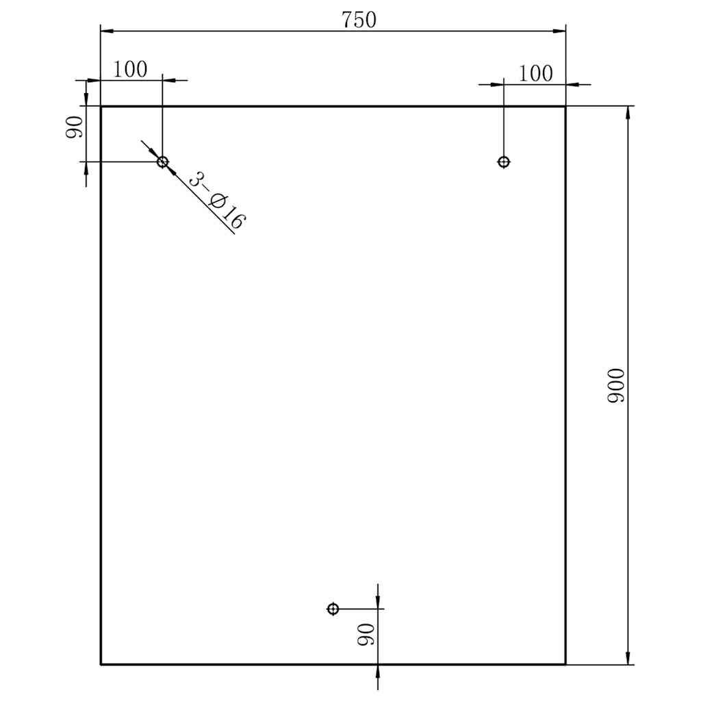 Pensilina Ingresso Vetro di Sicurezza VSG 135x90cm Acciaio Inox