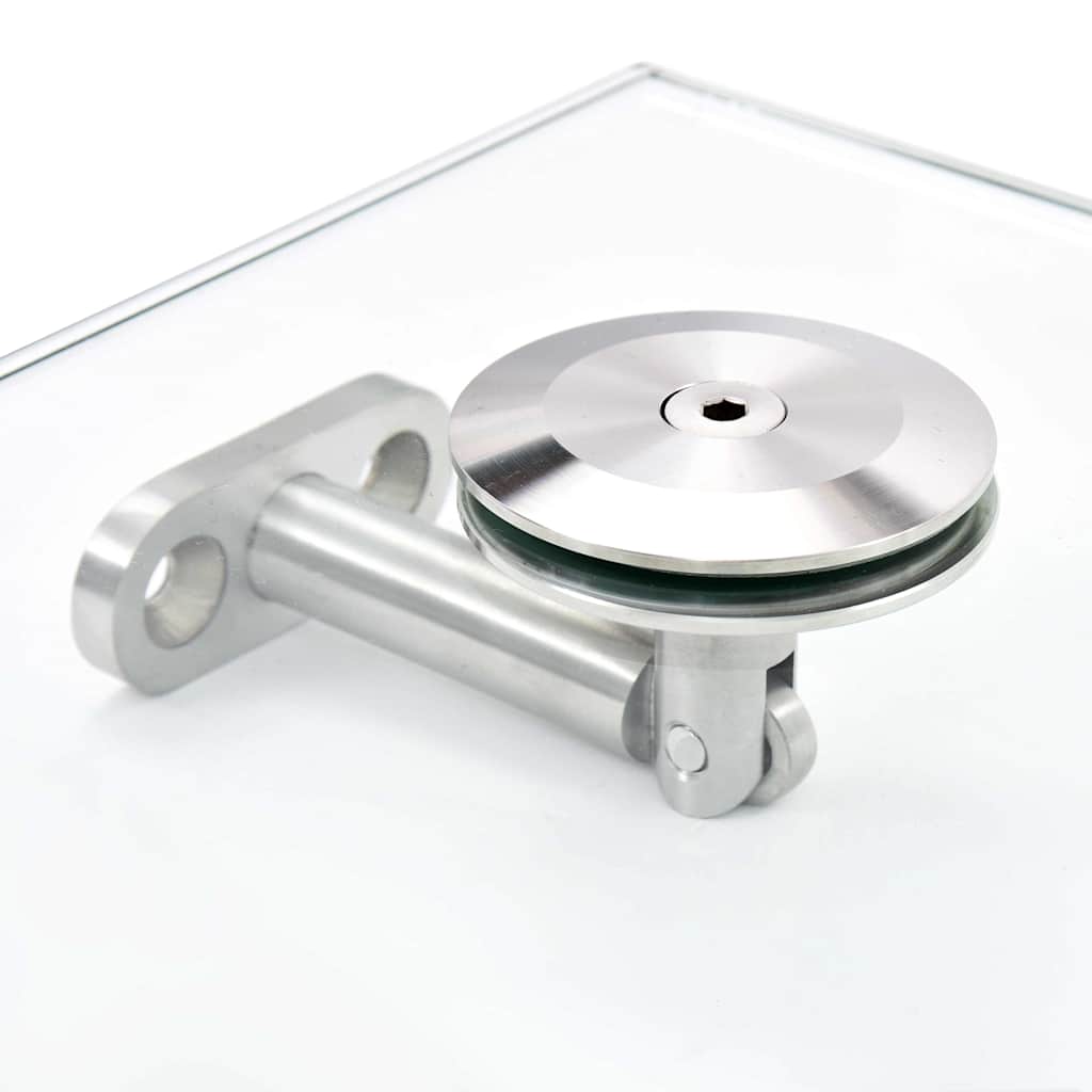 Pensilina Ingresso Vetro di Sicurezza VSG 135x90cm Acciaio Inox