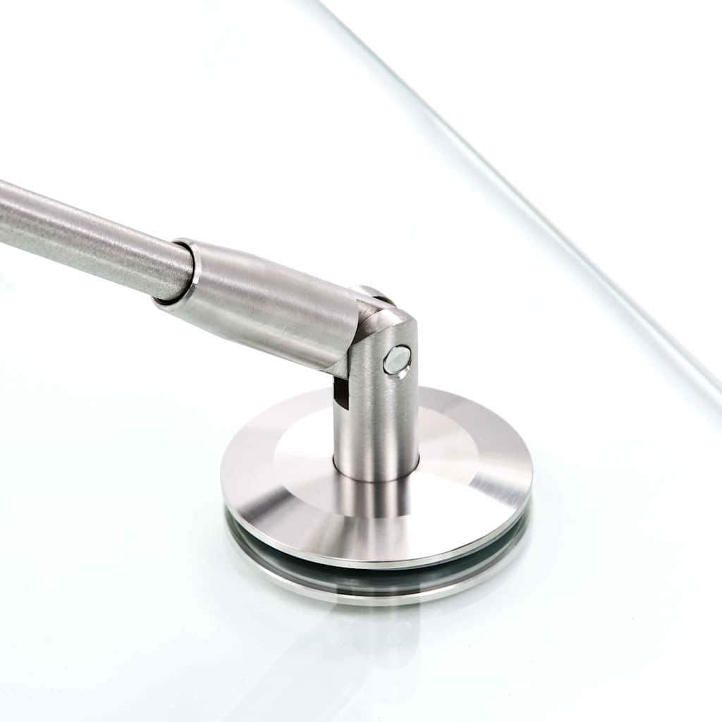 Pensilina Ingresso Vetro di Sicurezza VSG 135x90cm Acciaio Inox