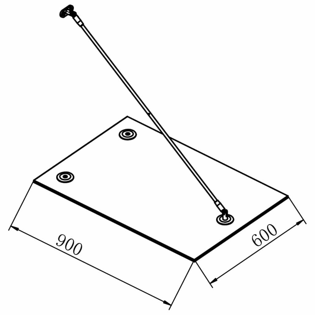 Pensilina Ingresso Vetro di Sicurezza VSG 135x90cm Acciaio Inox
