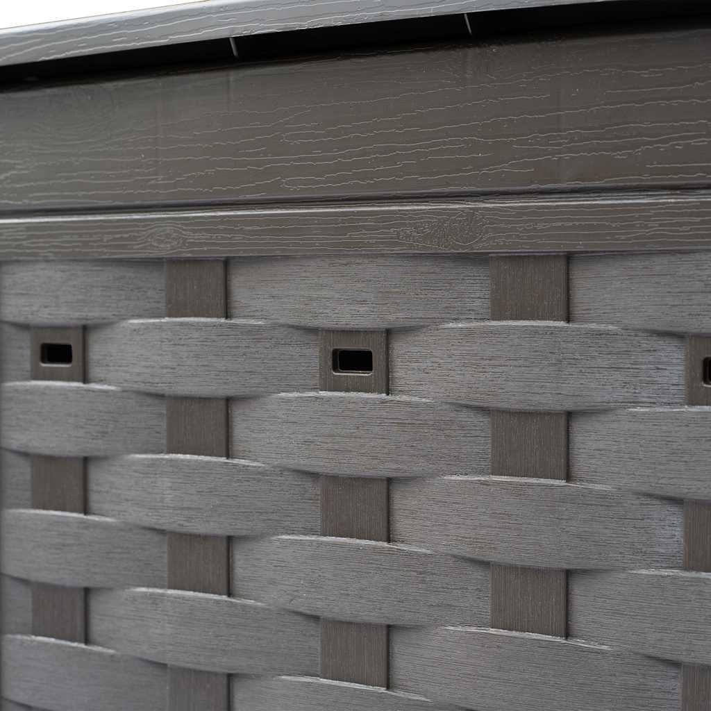 Compostiere 2 pz Marrone 60x60x83cm 600 L in Rattan di Plastica