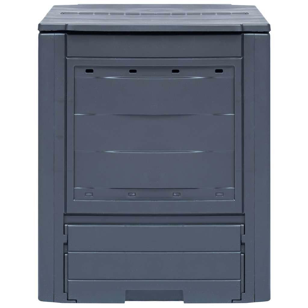 Compostiere per Giardino 2 pz Grigio 60x60x73 cm 520 L