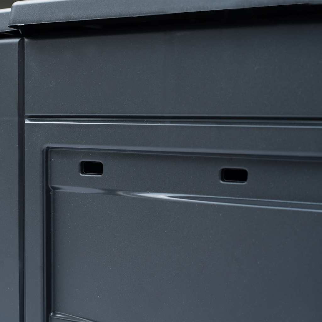 Compostiere per Giardino 2 pz Grigio 60x60x73 cm 520 L