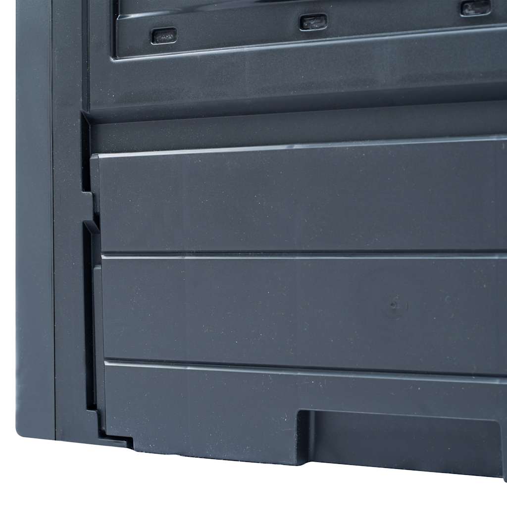 Compostiere per Giardino 3 pz Grigio 60x60x73 cm 780 L