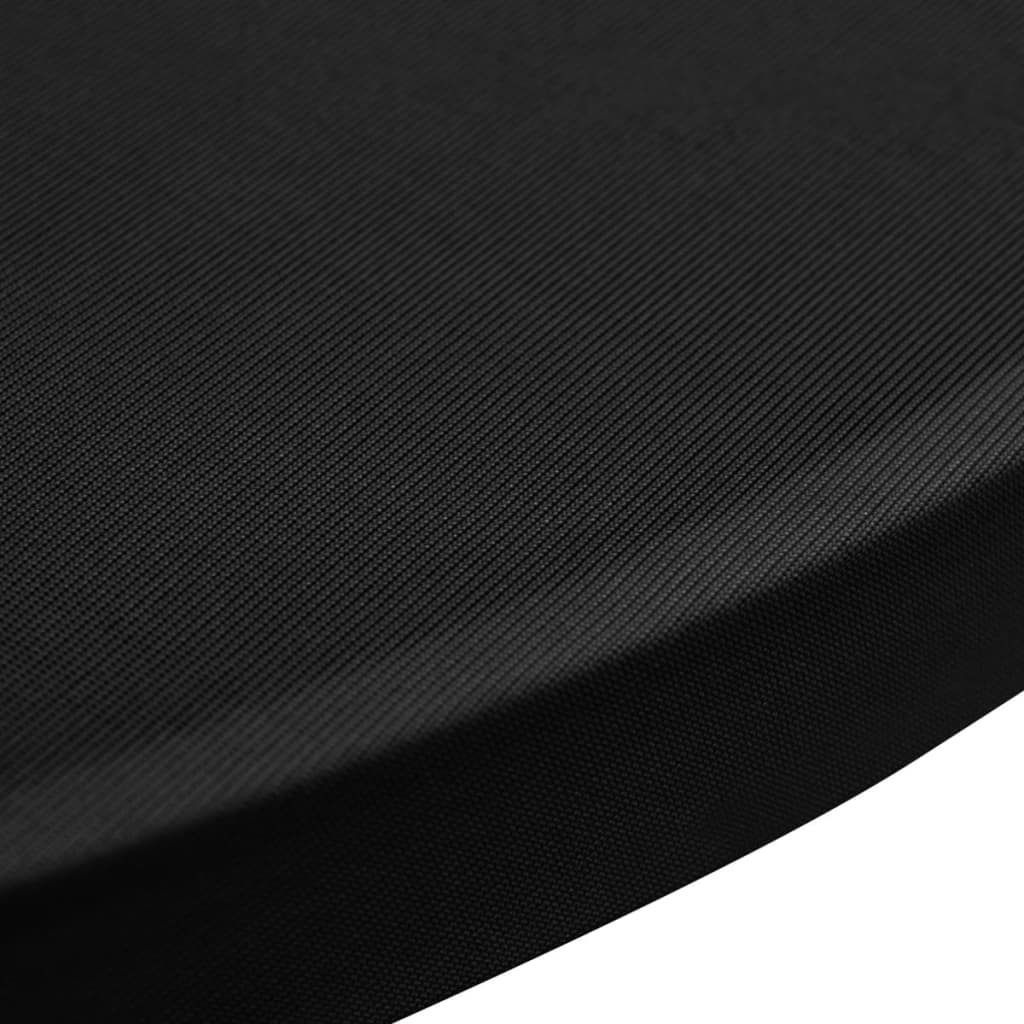 Coperture Verticali per Tavolo 4 pz Ø70 cm Nero Elastico