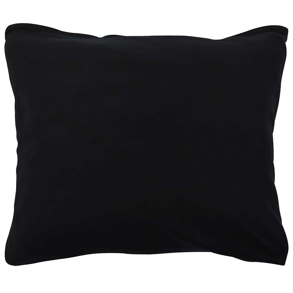 Set di Biancheria Letto 4 pz in Pile Nero 140x200/60x70 cm