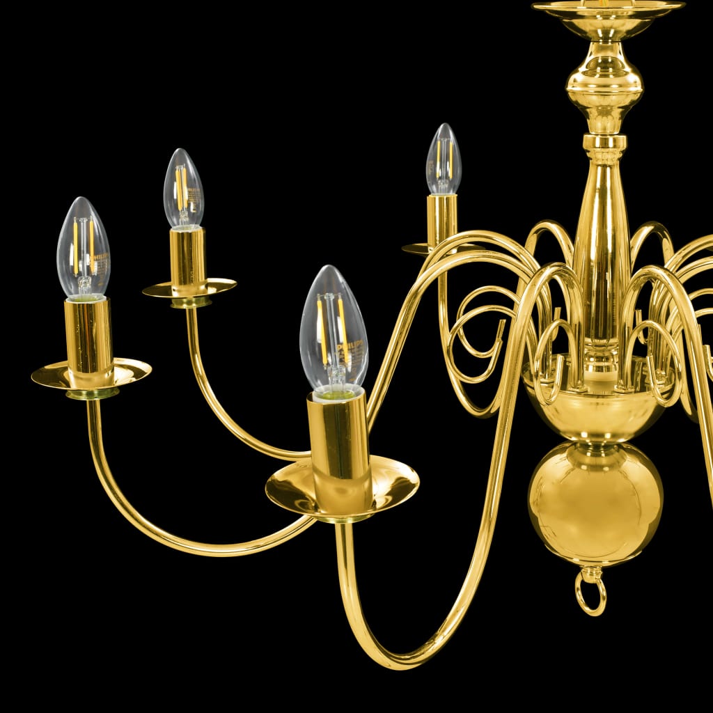 Lampadario Oro con 8 Lampadine E14