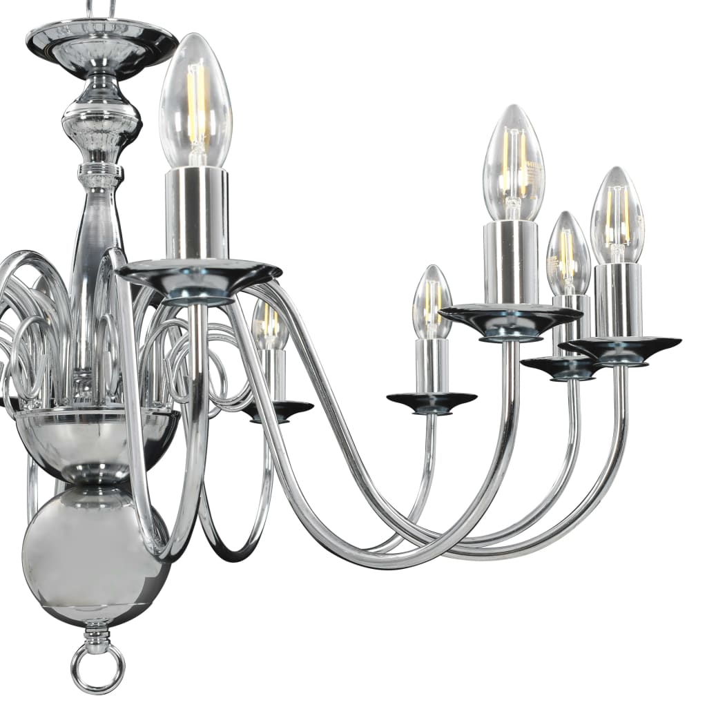 Lampadario Argento 12 Lampadine Attacco E14