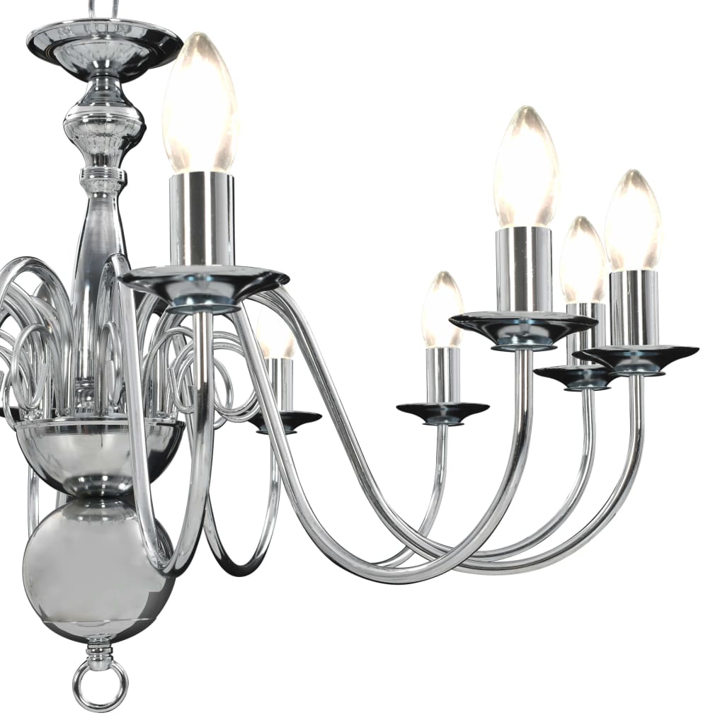 Lampadario Argento 12 Lampadine Attacco E14