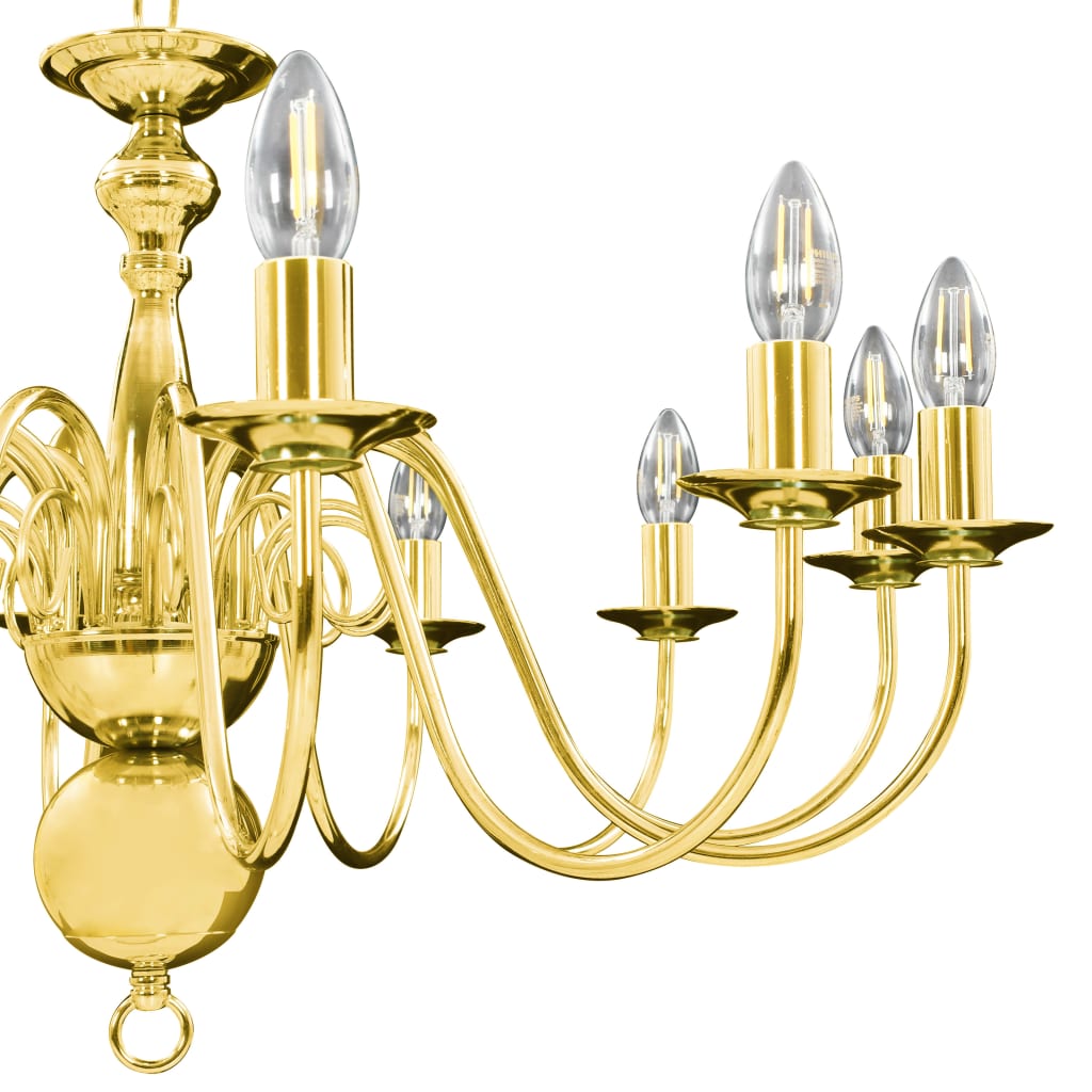 Lampadario Dorato per 12 Lampadine E14