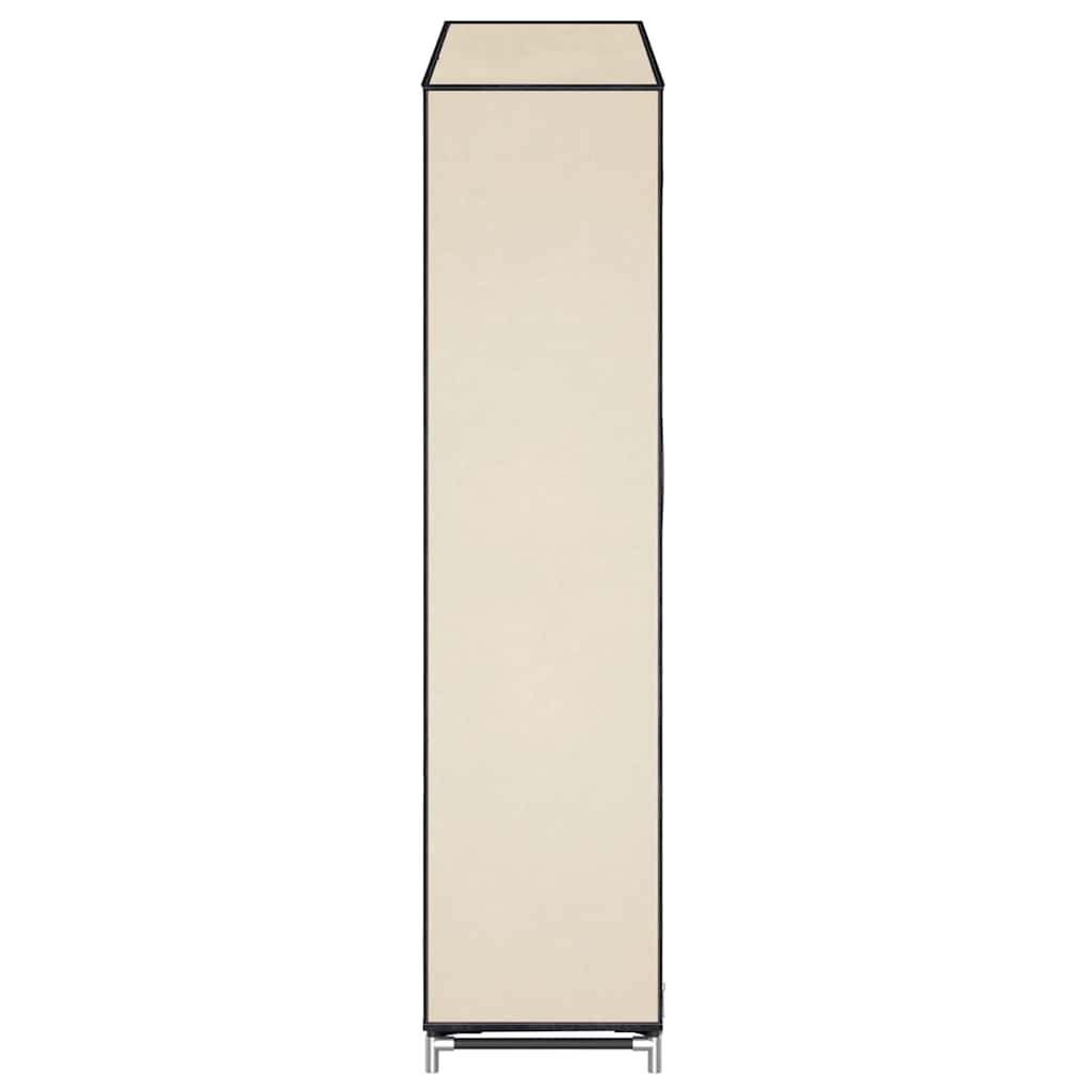 Scarpiera Coperta Crema 115x28x110 cm in Tessuto