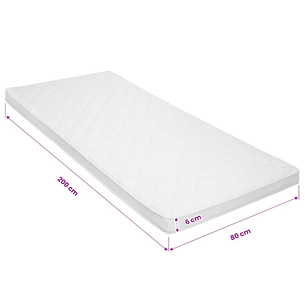 Coprimaterasso 80x200cm Schiuma a Freddo Superficie a Onde 6 cm