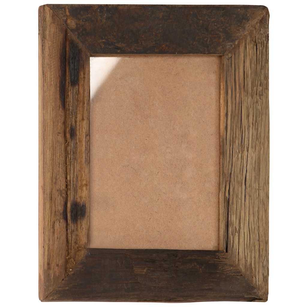 Cornici Foto 2 pz 25x30 cm Legno Massello di Recupero e Vetro