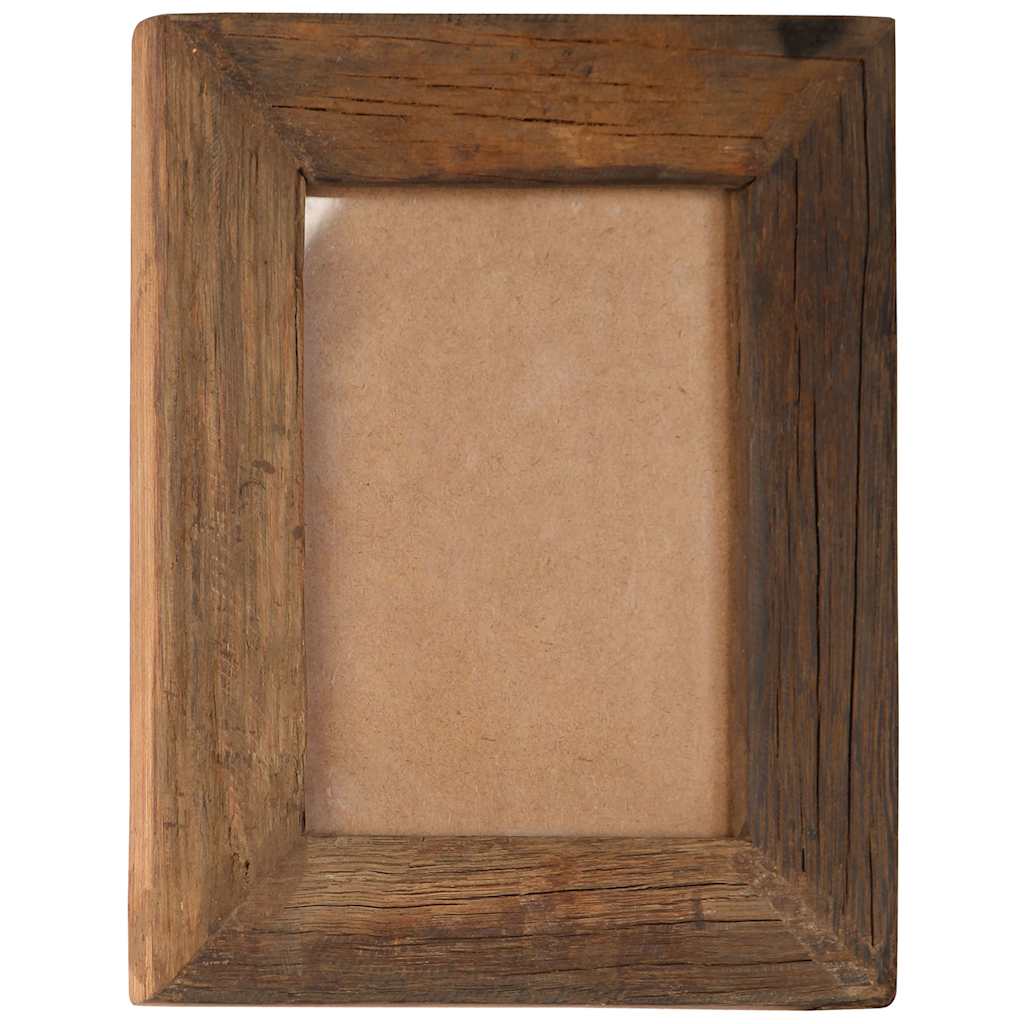 Cornici Foto 2 pz 25x30 cm Legno Massello di Recupero e Vetro