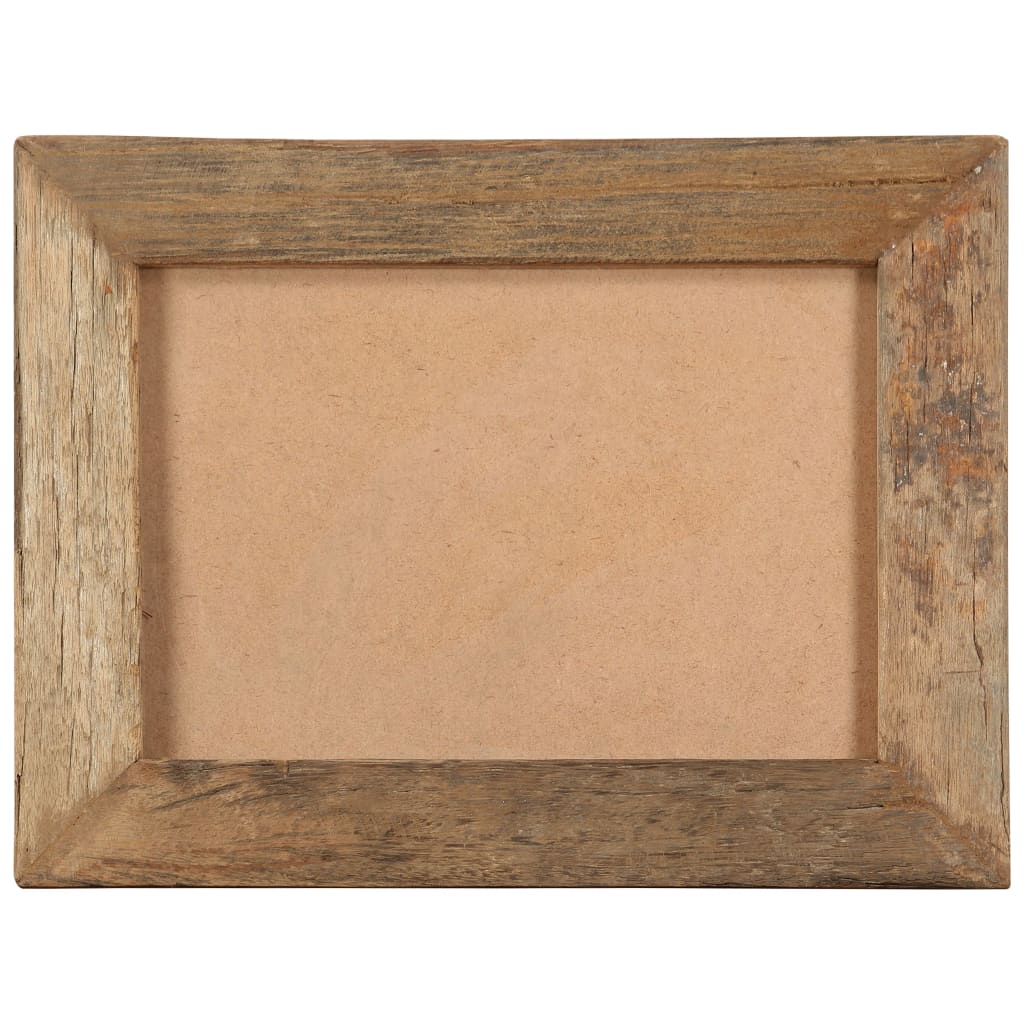 Cornici Foto 2 pz 30x40 cm Legno Massello di Recupero e Vetro