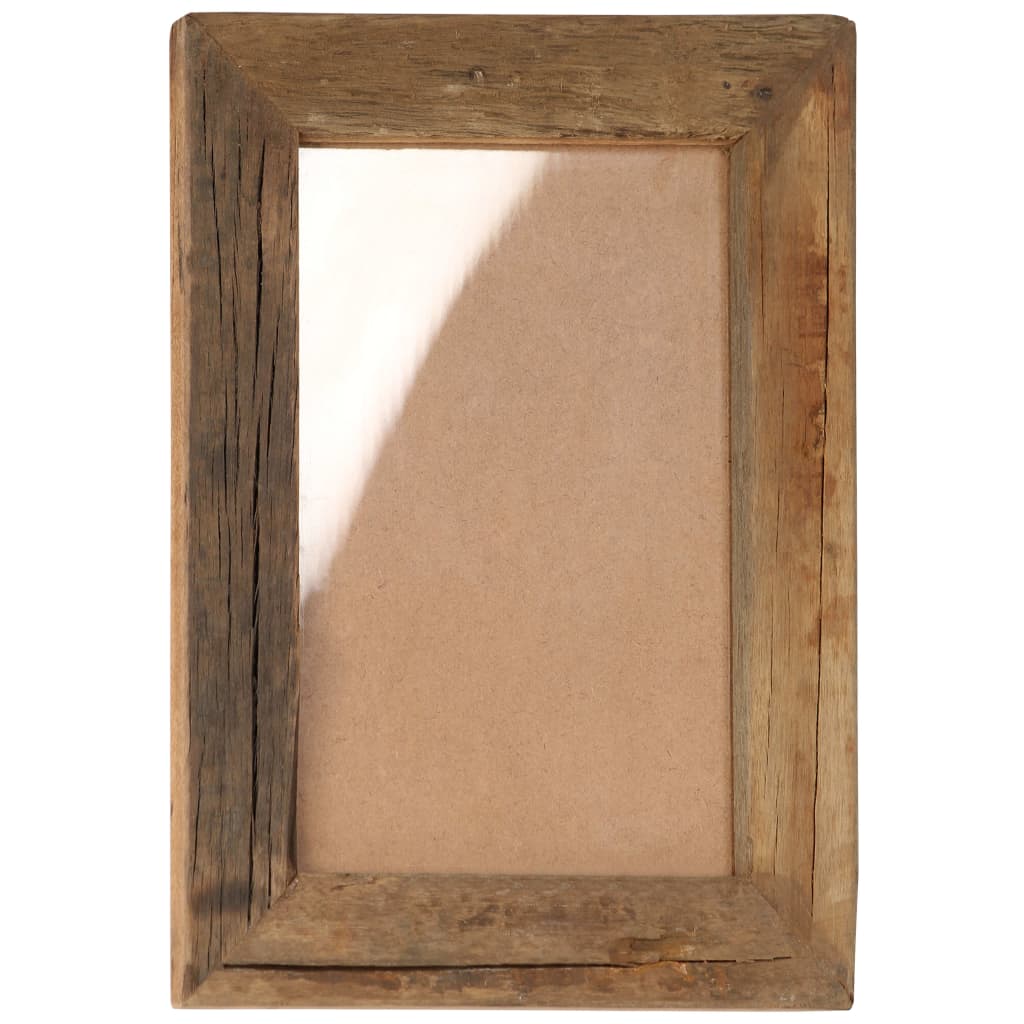 Cornici Foto 2 pz 30x40 cm Legno Massello di Recupero e Vetro