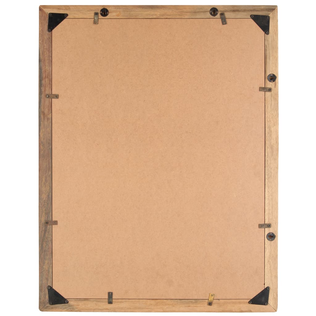 Cornici Foto 2 pz 90x70cm in Legno Massello di Recupero e Vetro