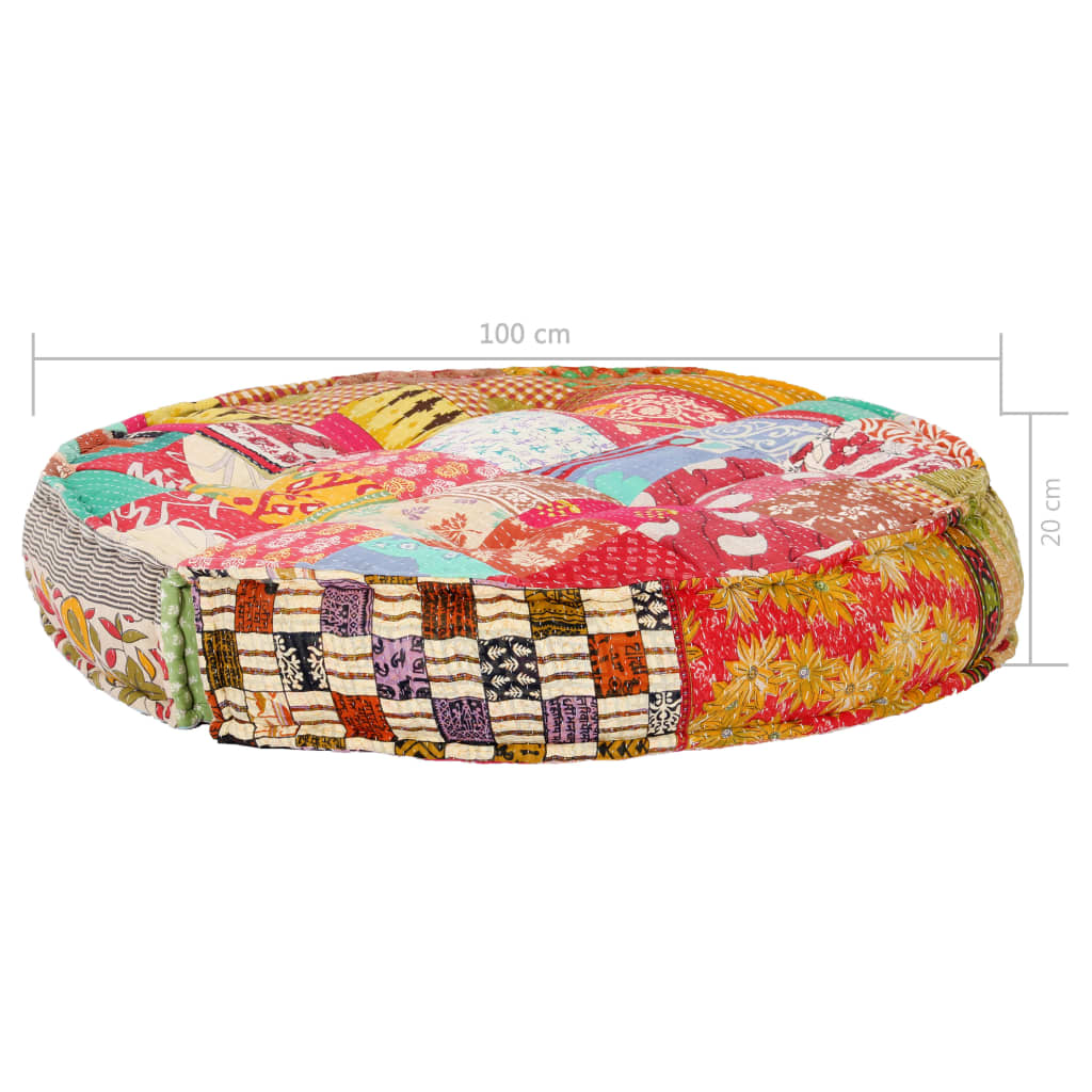 Pouf 100x20 cm in Tessuto Patchwork