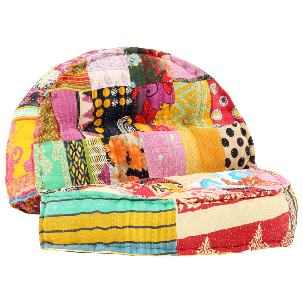 Pouf 100x20 cm in Tessuto Patchwork