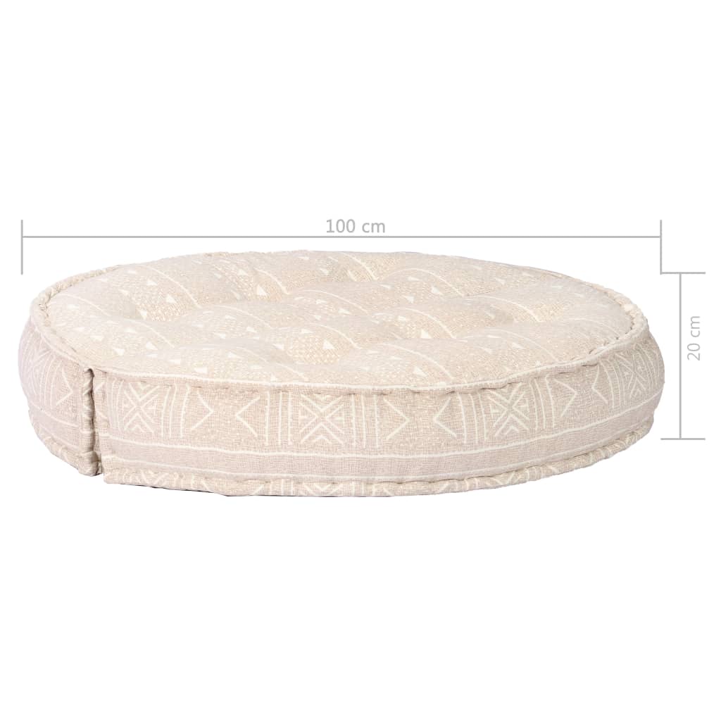 Pouf 100x20 cm in Tessuto Beige