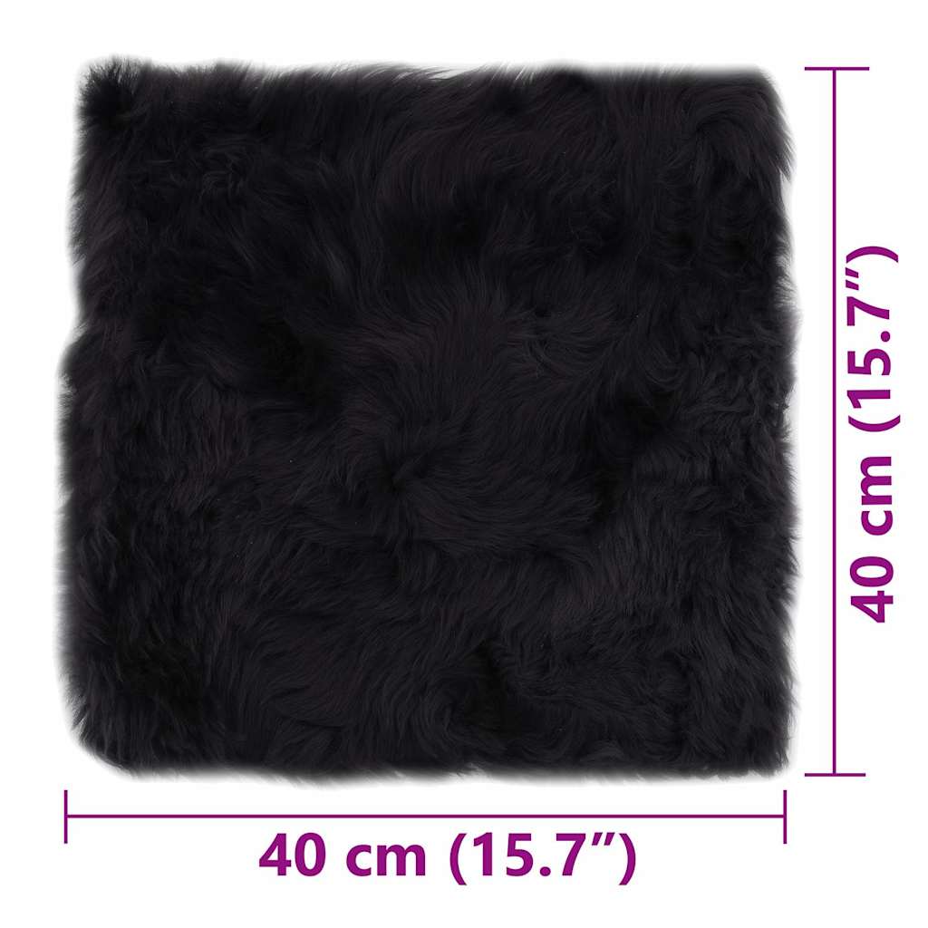 Cuscini Sedie 2pz Grigio Scuro 40x40cm Vera Pelle di Montone