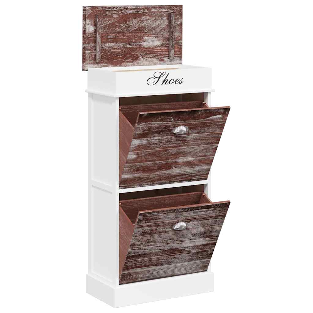Scarpiera Marrone 50x28x98 cm in Legno di Paulownia
