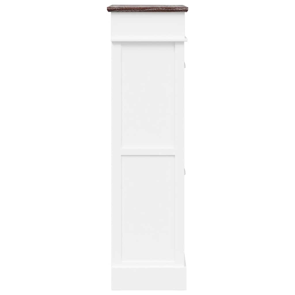 Scarpiera Marrone 50x28x98 cm in Legno di Paulownia