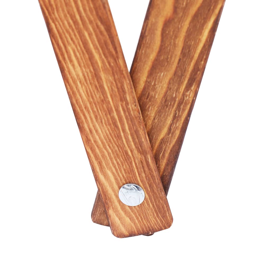 Cesto della Biancheria Pieghevole Crema Legno e Tessuto