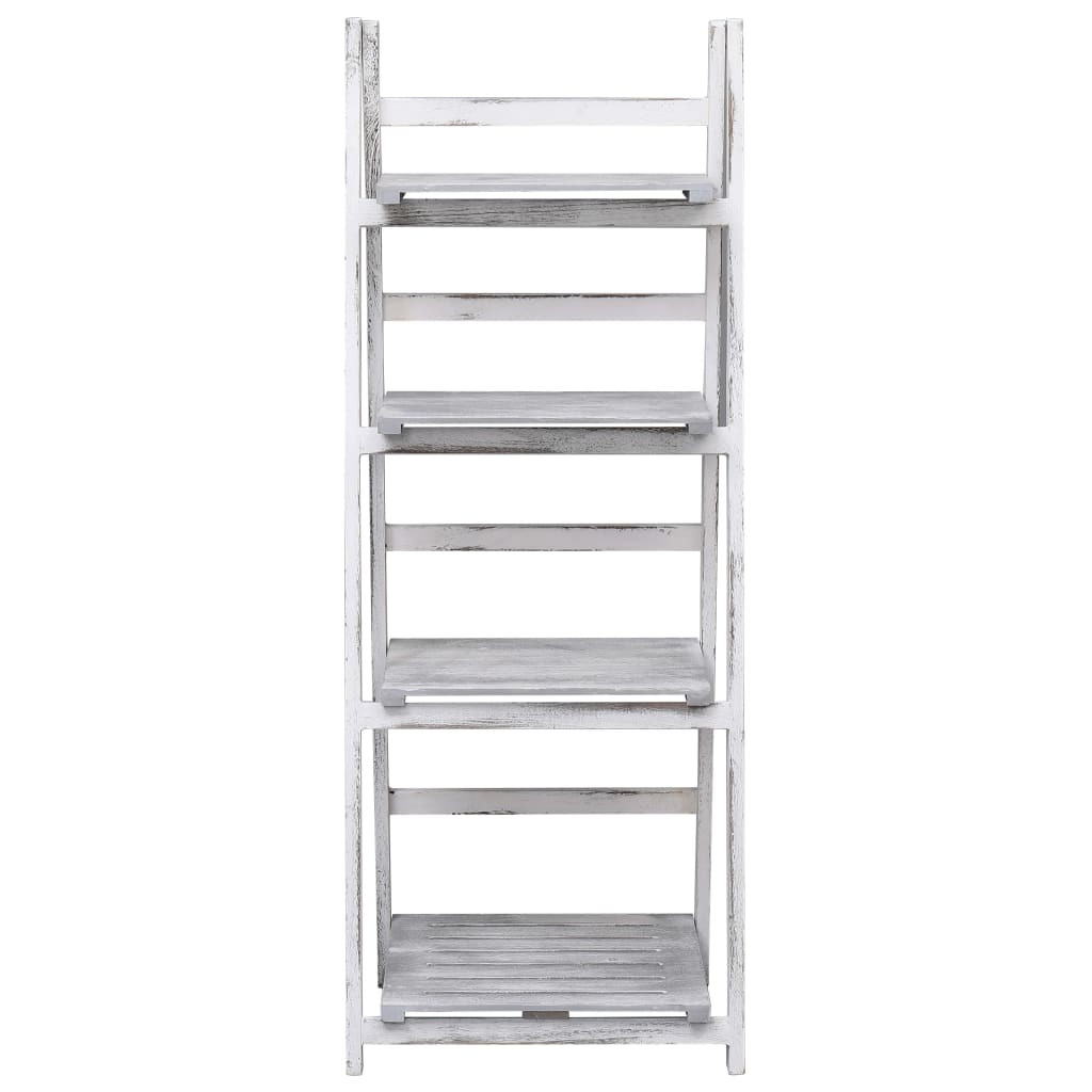 Piedistallo per Piante a 4 Livelli Grigio 43x33x113 cm in Legno