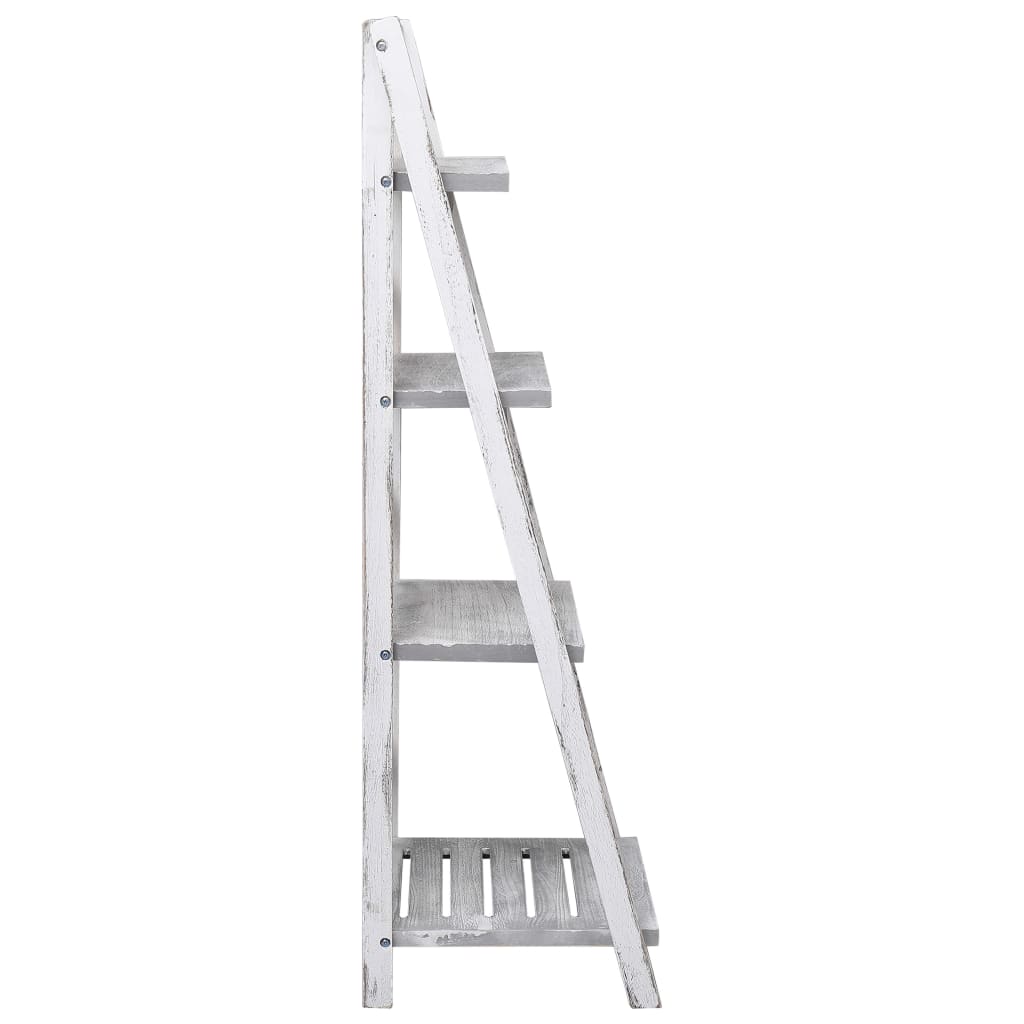 Piedistallo per Piante a 4 Livelli Grigio 43x33x113 cm in Legno