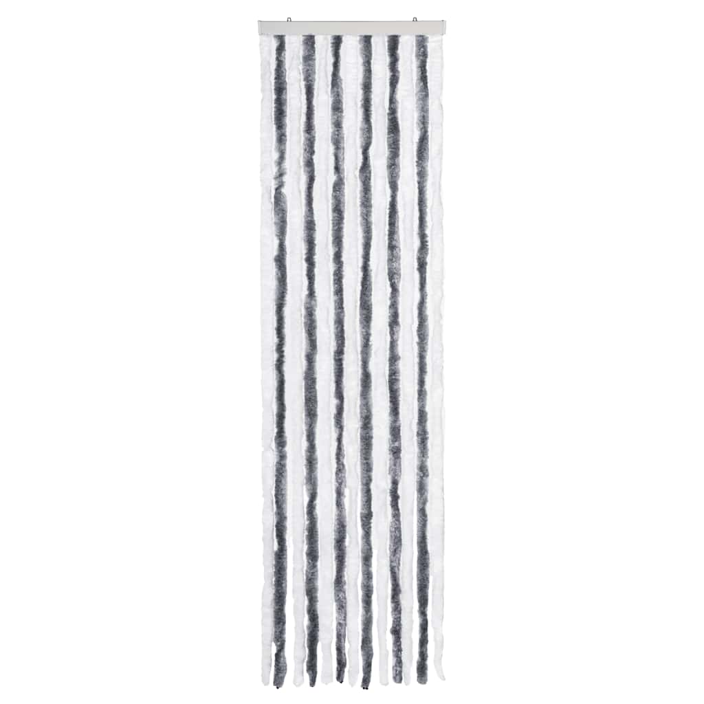 Zanzariera Grigio e Bianco 56x185 cm Ciniglia