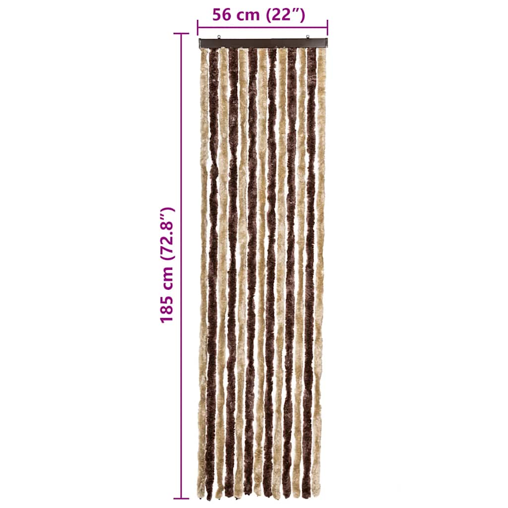 Zanzariera Grigio e Marrone Chiaro 56x185 cm  Ciniglia