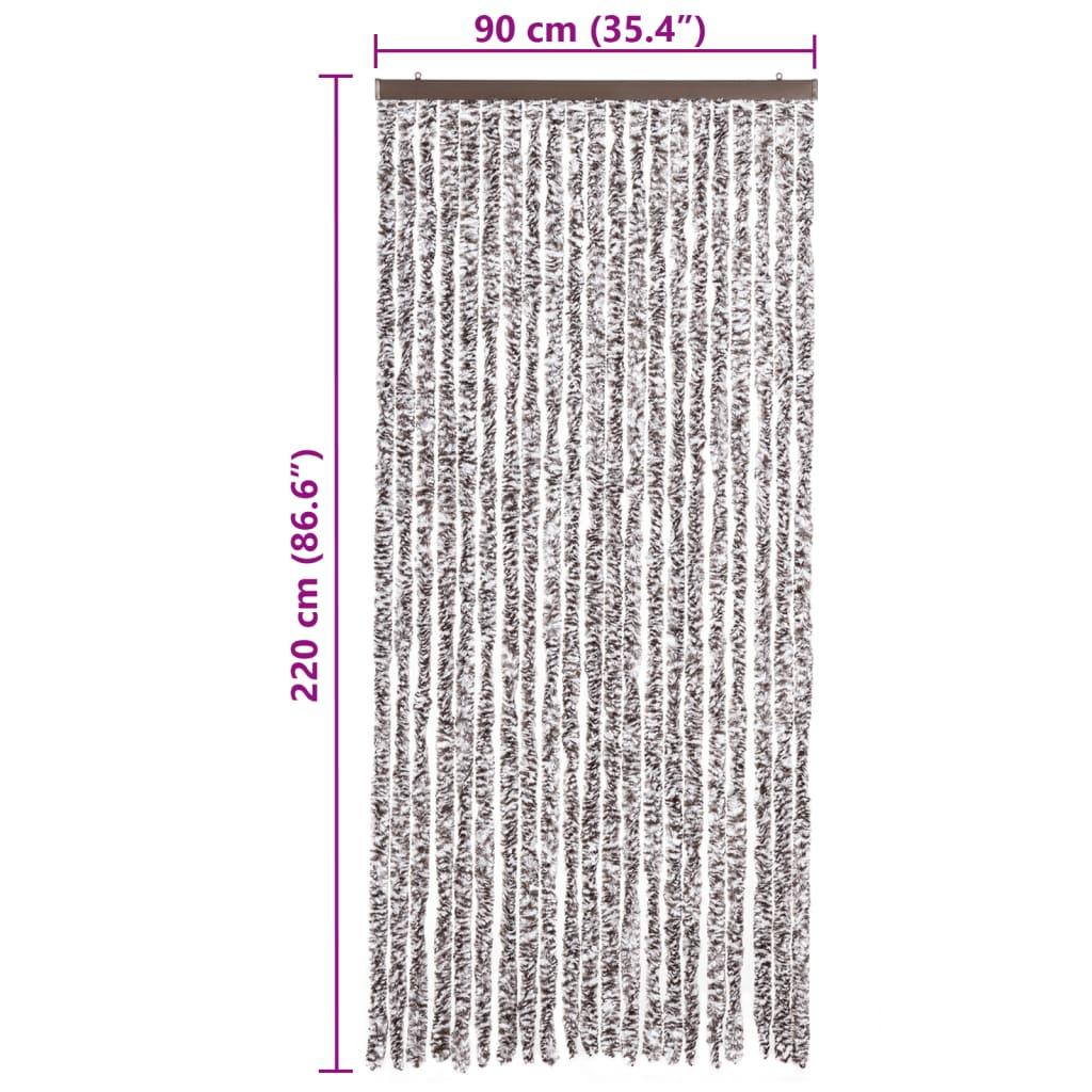 Zanzariera Marrone e Beige 90x220 cm Ciniglia