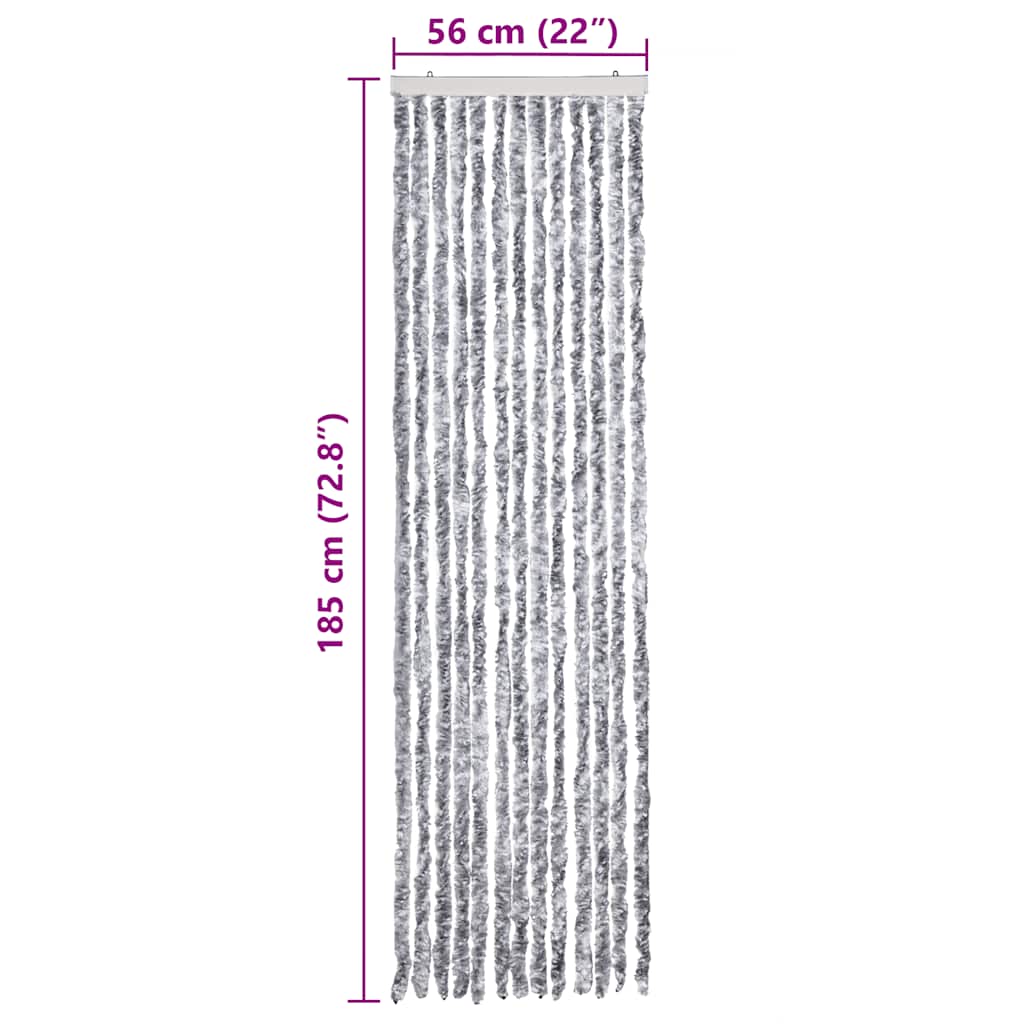 Zanzariera Bianca e Grigia 56x185 cm Ciniglia