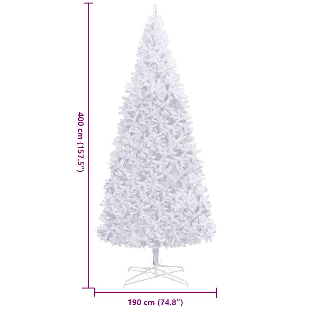 Albero di Natale Artificiale 400 cm Bianco